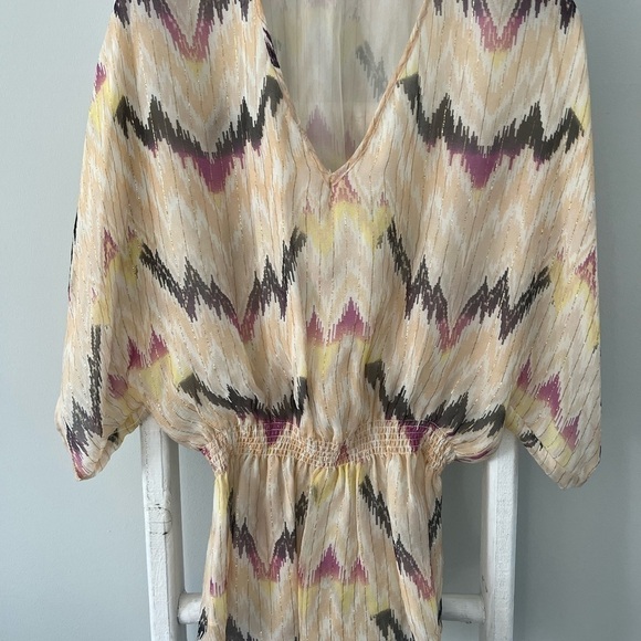 𝅺parker Chiffon Elastic Waist Bathing Suit Cover-Up MEDIUM by Parker - Picture 2 of 8